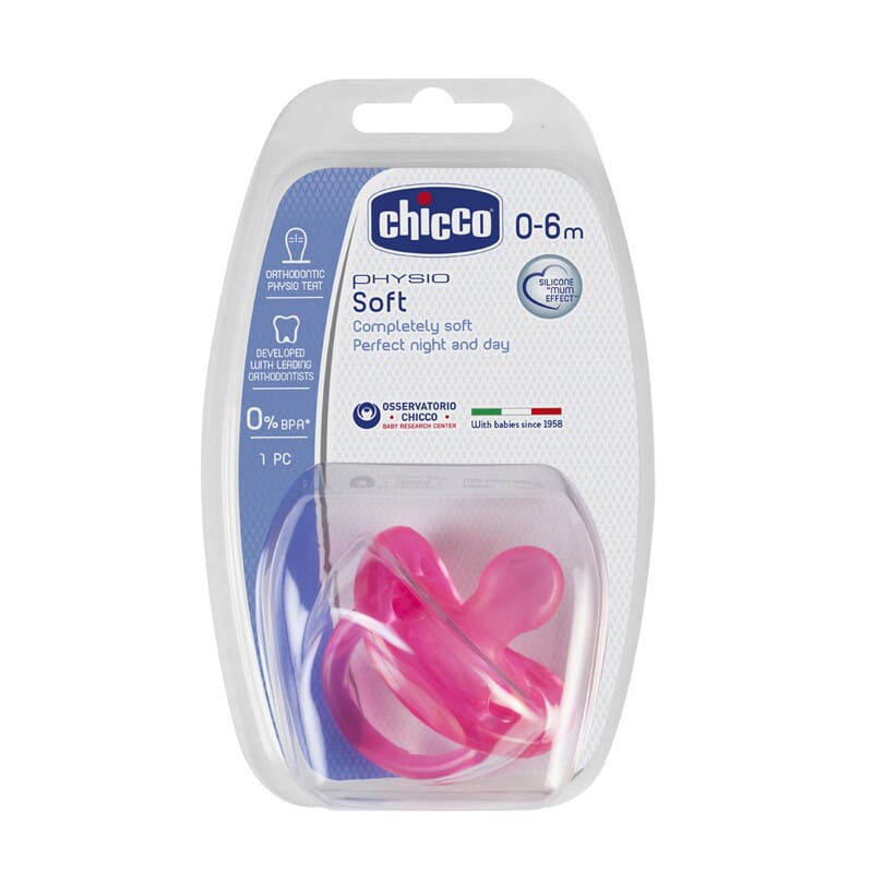 CHUPETE PHYSIO SOFT SILICONA 0-6M ROSA 1 Ud