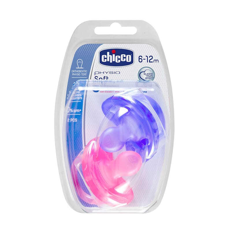 CHUPETE PHYSIO SOFT SILICONA 6-12M ROSA 2 Ud