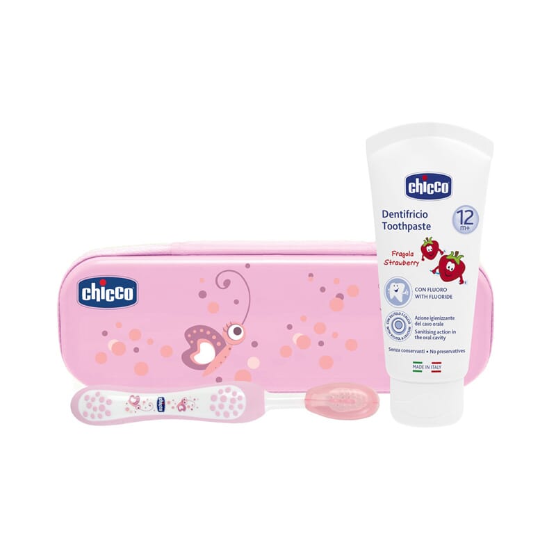 SET DE HIGIENE ORAL PRIMEROS DIENTES 12M+ ROSA 1 Pack