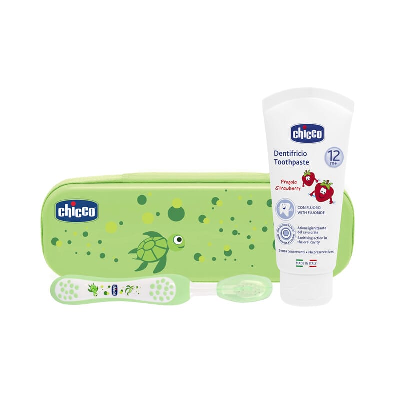 SET VOOR ORALE HYGIËNE PRIMAIRE TANDEN GROEN 12M+