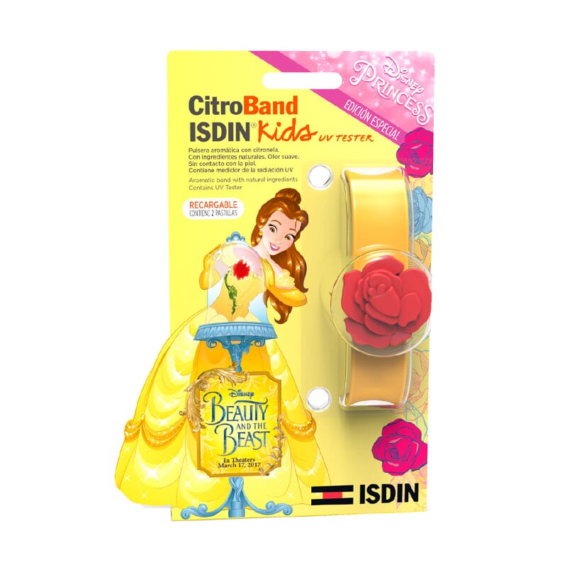 CITROBAND ISDIN KIDS UV TESTER BRACELET ANTI-MOUSTIQUES LA BELLE ET LA BÊTE 1 Unité