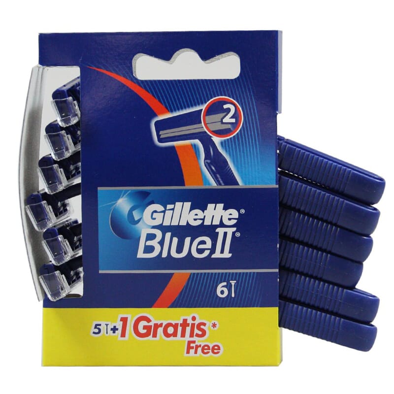 GILLETTE BLUE II 5 Uds + 1 Ud GRATIS 6 Uds