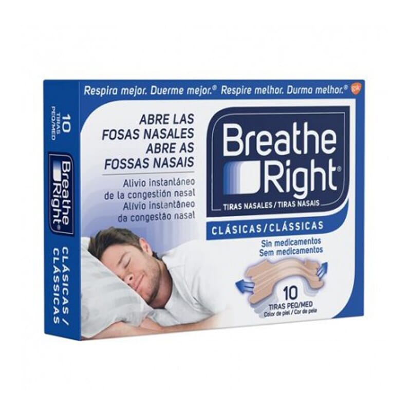 BREATHE RIGHT CLÁSICAS TIRAS NASALES TALLA GRANDE 10 Uds