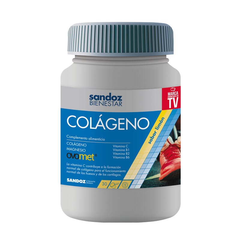 SANDOZ BIENESTAR COLÁGENO OVOMET Y MAGNESIO SABOR LIMON 360g