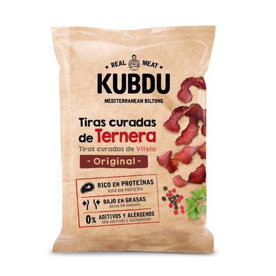 Kubdu Copeaux de Bœuf Séché Original 25 g - Snack protéiné