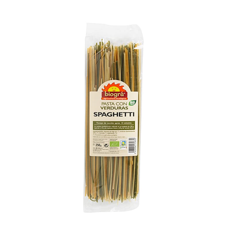 SPAGUETTI CON VERDURAS BIO 250g