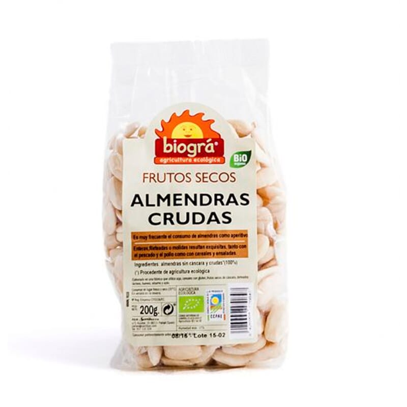 Almendras Crudas Y Peladas 200g de Biogra