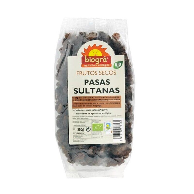 Pasas Sultanas Sin Hueso 250g de Biogra