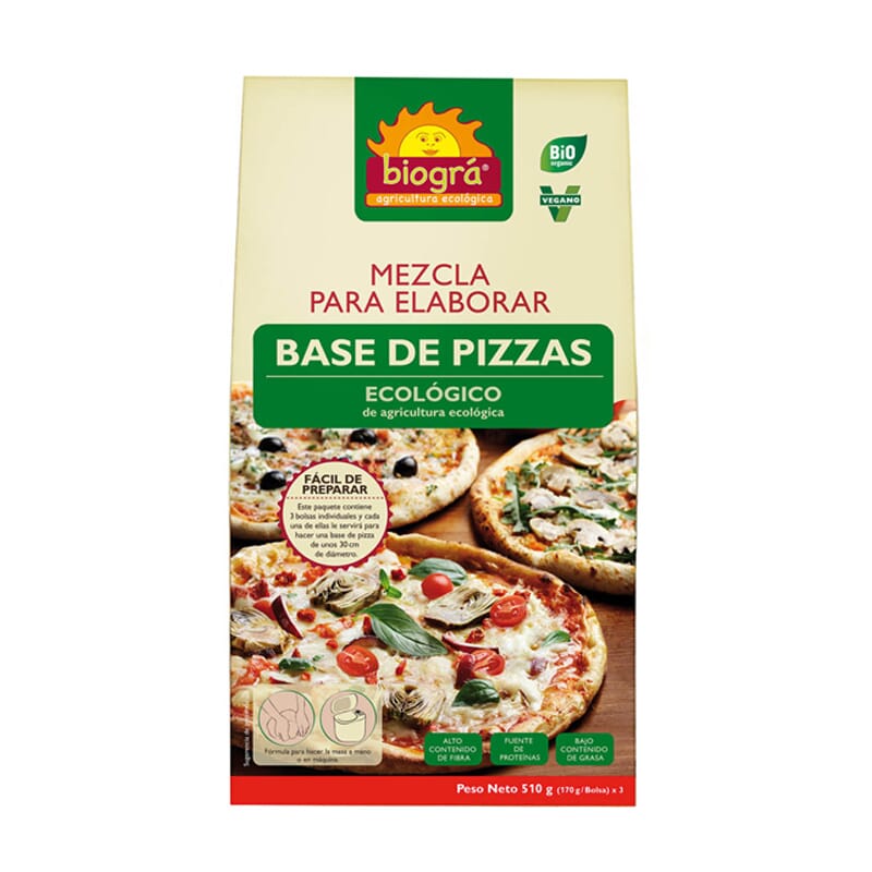 MEZCLA PARA ELABORAR BASE DE PIZZAS BIO 510g