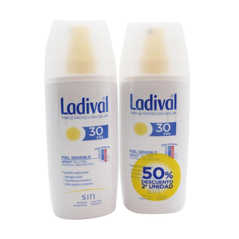 SPRAY PROTECTOR PIEL SENSIBLE RÁPIDA ABSORCIÓN SPF30 2ª UD 50% DTO 150 ml 2 Uds