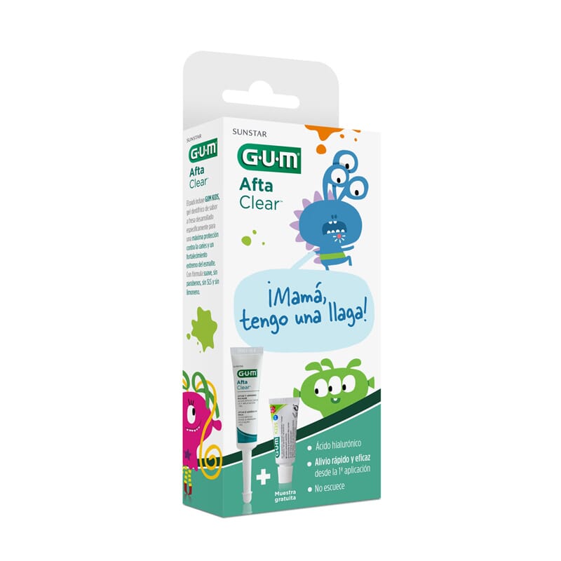 GUM AFTA CLEAR GEL INFANTIL 10ml + PASTA DENTÍFRICA FRESA 12ml