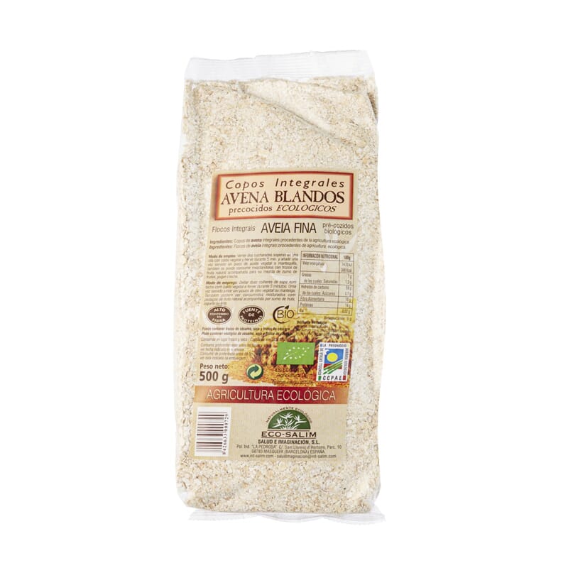 COPOS INTEGRALES AVENA BLANDOS PRECOCIDOS BIO 500g