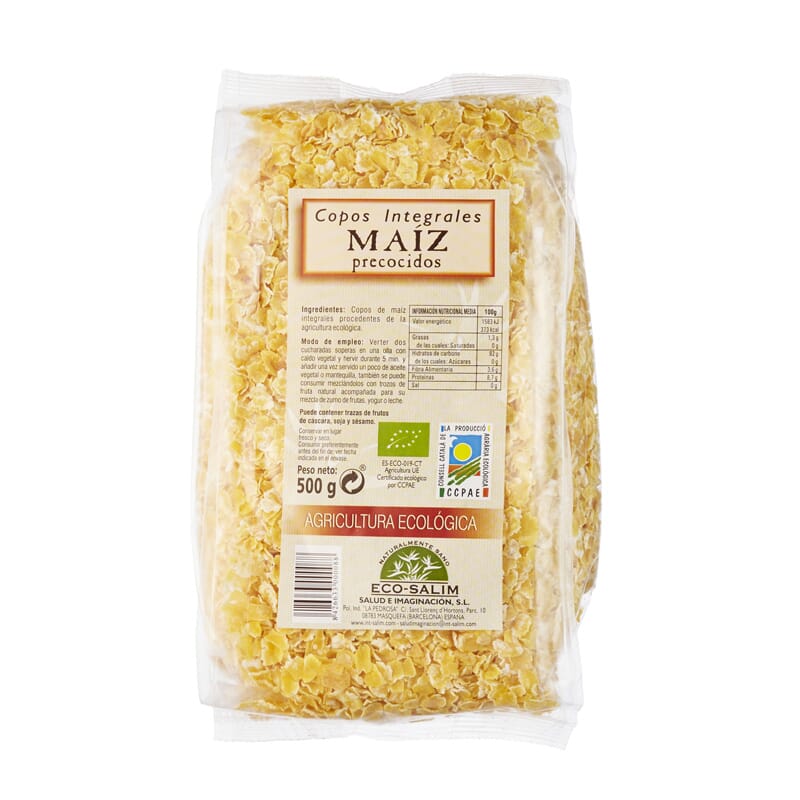 COPOS INTEGRALES DE MAÍZ PRECOCIDOS BIO 500g