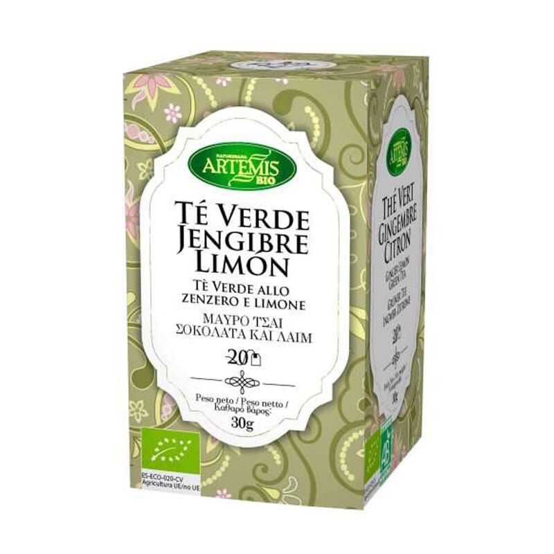 TÉ VERDE, JENGIBRE Y LIMÓN 20 Infusiones