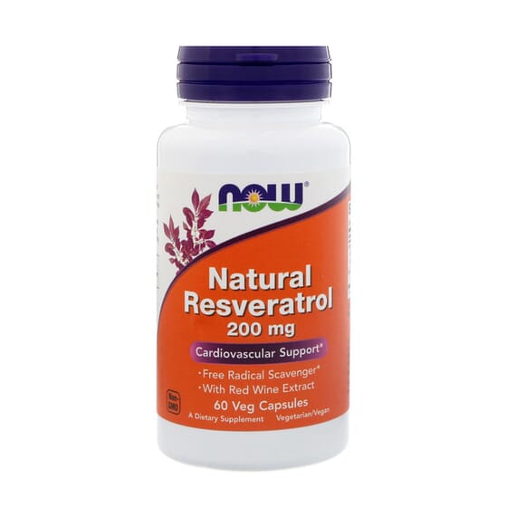 Natural Resveratrol 200 mg 60 Vcapsule di Now Foods