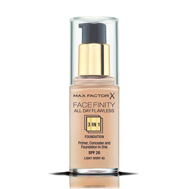 FACEFINITY ALL DAY FLAWLESS 3IN1 FOUNDATION #40 LIGHT IVORY 30ml