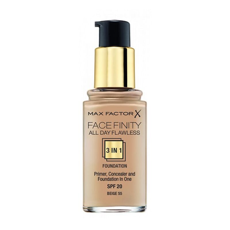 FACEFINITY ALL DAY FLAWLESS 3IN1 FOUNDATION #55 BEIGE 30ml