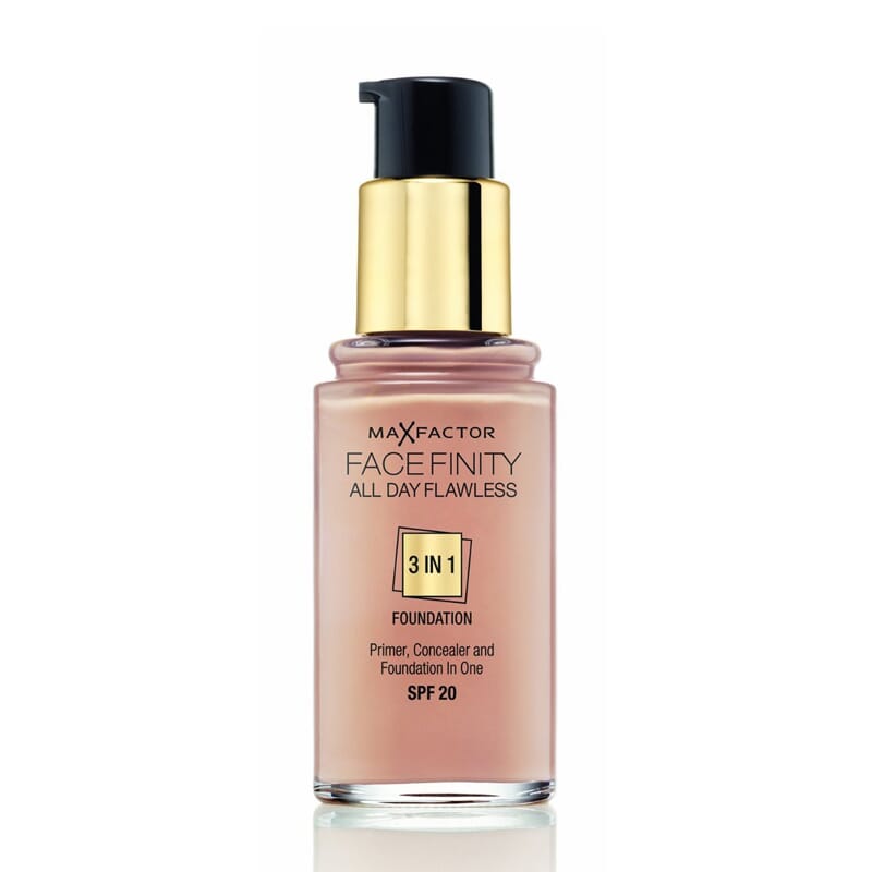 FACEFINITY ALL DAY FLAWLESS 3IN1 FOUNDATION #63 SUN BEIGE 3ml