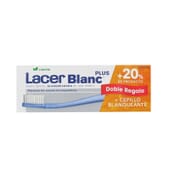 LACER BLANC PLUS DENTIFRICE MENTHE + 20 % OFFERT 150 ml + BROSSE À DENTS BLANCHIMENT