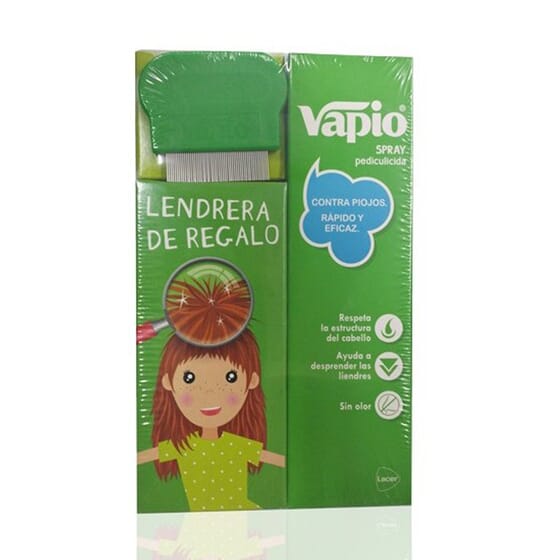 VAPIO SPRAY PÉDICULICIDE + PEIGNE ANTI-LENTES OFFERT 150 ml Lacer
