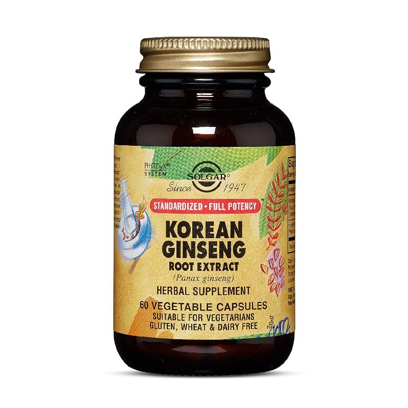 Extracto De Ginseng Coreano 60 VCaps de Solgar