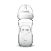Biberón Natural de Cristal 1m+ 240ml - Avent - Libre de BPA