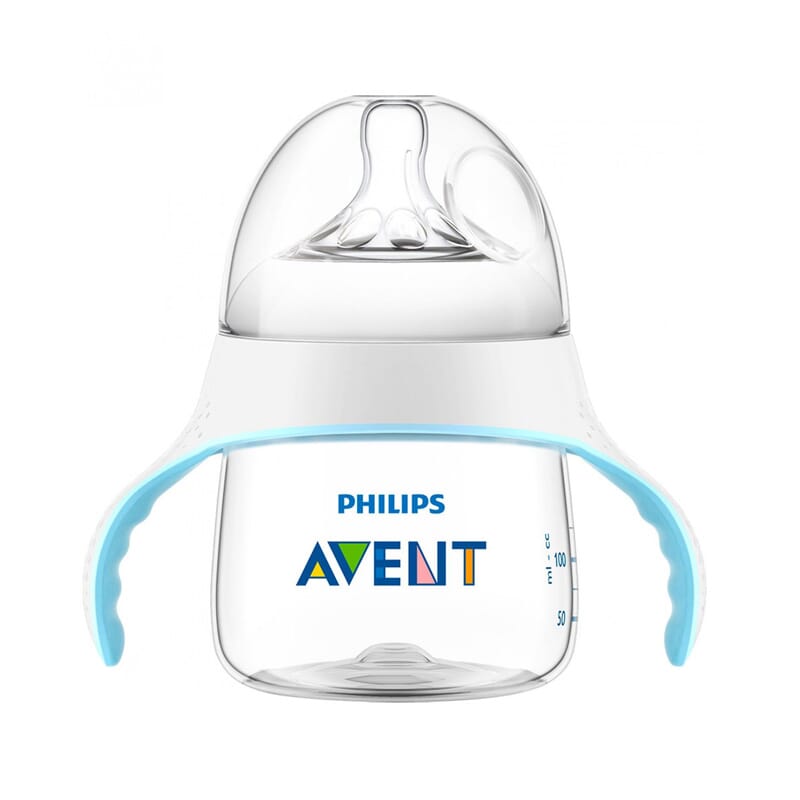 BIBERÃO DE APRENDIZAGEM COM PEGAS NATURAL 4M+ 150ml