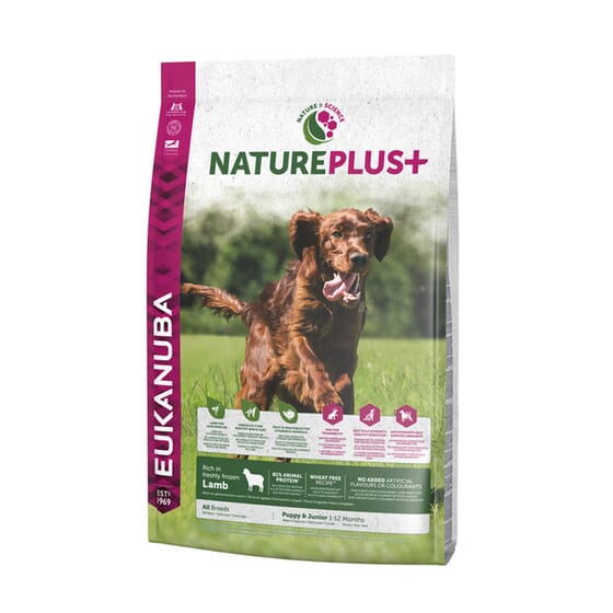 Nature Plus+ Cachorro e Junior Borrego 2,3 Kg da Eukanuba