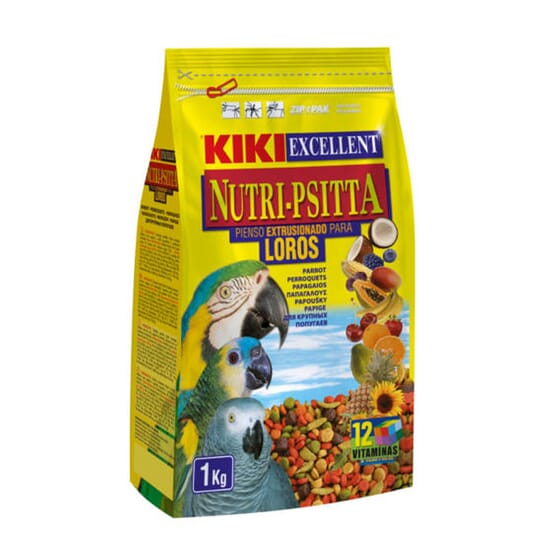 Excellent Nutri-Psitta Cibo Per Pappagalli Confezione 1 Kg di Kiki