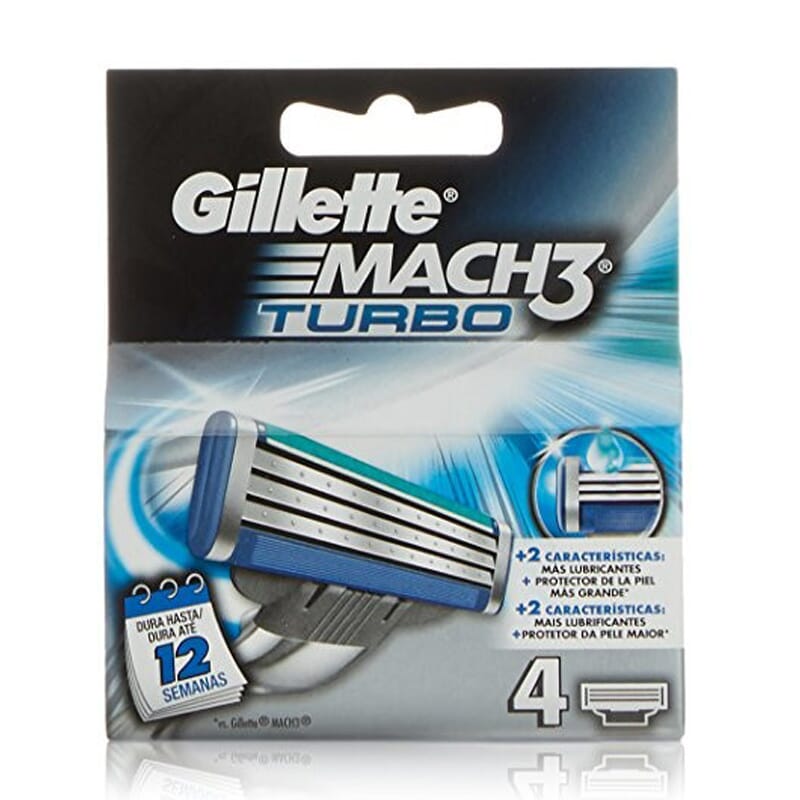 GILLETTE MACH3 TURBO RECAMBIO 4 Uds