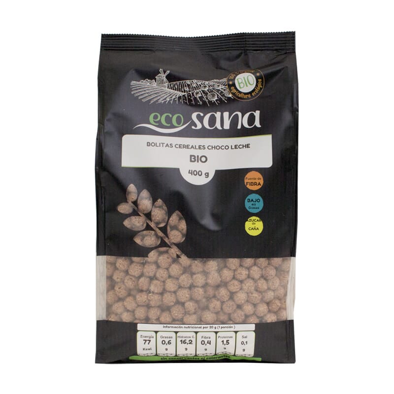 BOLITAS DE CEREALES CHOCO LECHE BIO 400g