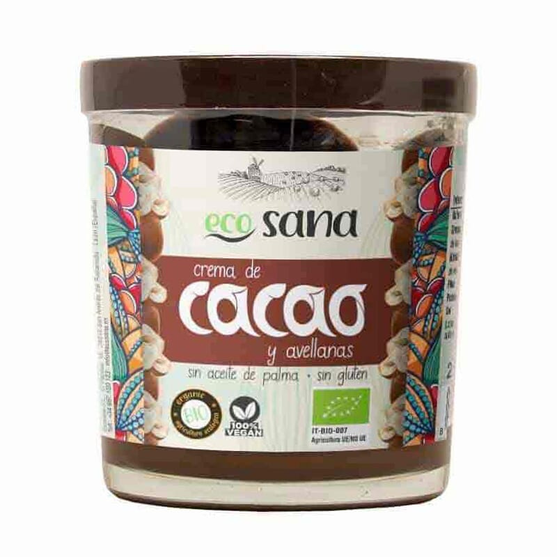 CREMA DE CACAO Y AVELLANAS BIO 200g