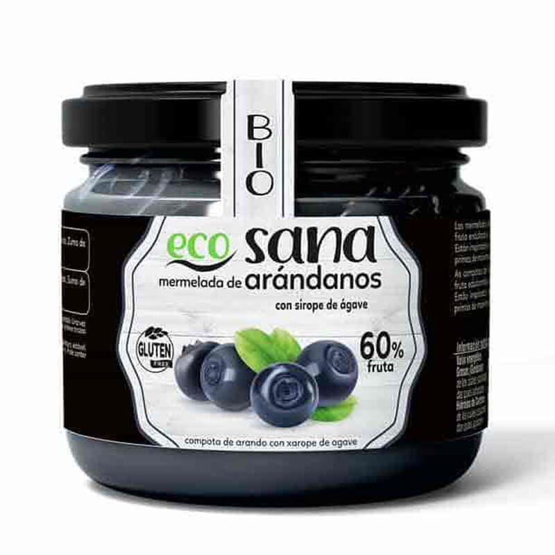 MERMELADA EXTRA DE ARÁNDANOS CON SIROPE DE ÁGAVE BIO 260g