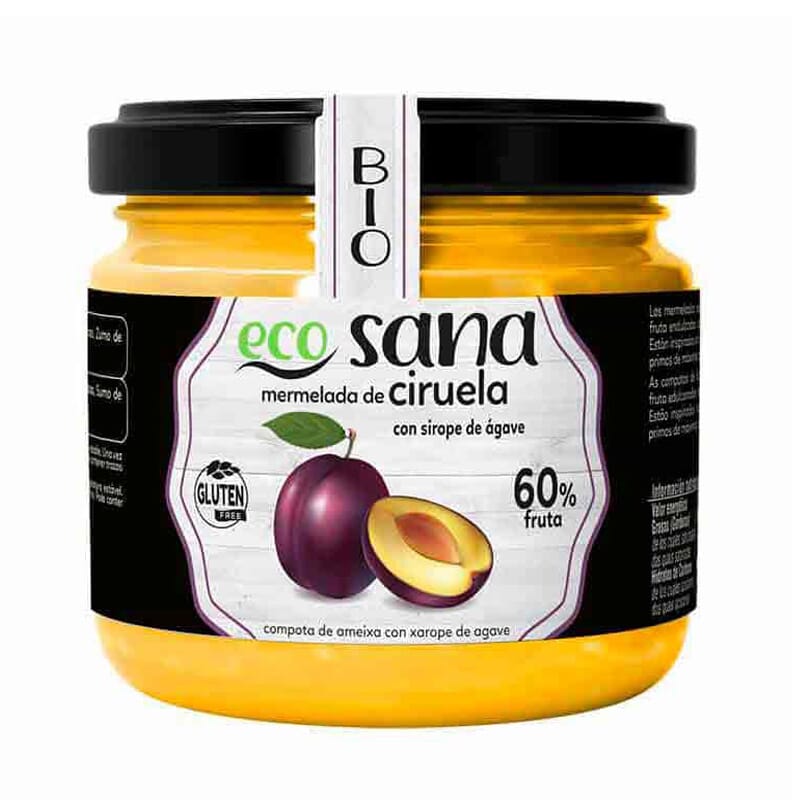 MERMELADA EXTRA DE CIRUELAS CON SIROPE DE ÁGAVE BIO 260g