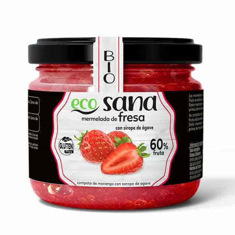 MERMELADA EXTRA DE FRESA CON SIROPE DE ÁGAVE BIO 260g