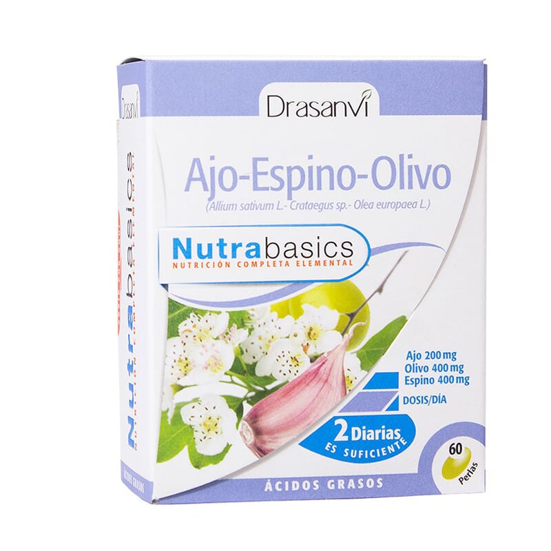 Knoblauch, Weißdorn Olive Nutrabasicos 500 Mg  