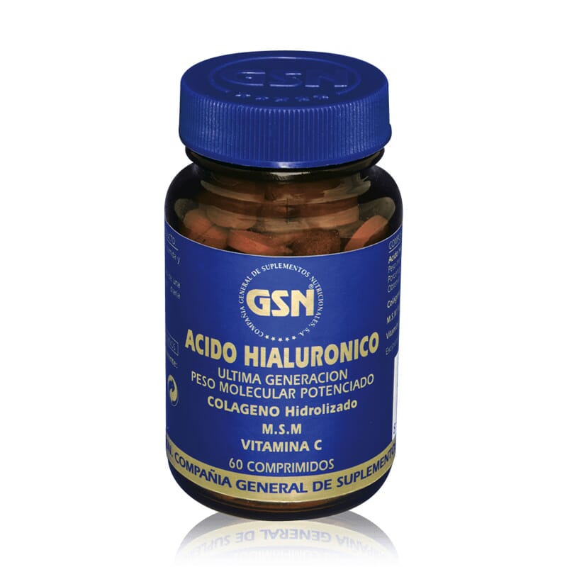 Ácido Hialurónico Colágeno y Vitamina C 60 Tabs de GSN