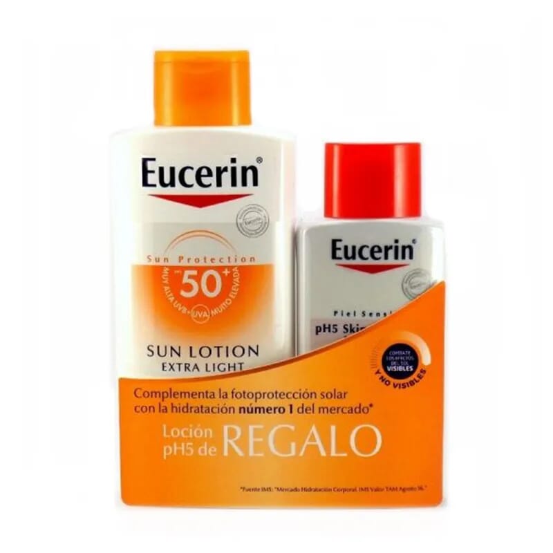 EUCERIN SUN LOTION EXTRA LÉGÈRE SPF50 400 ml + LOTION 200 ml