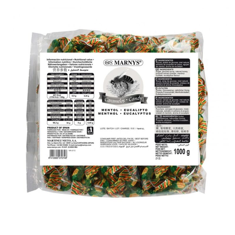 Caramelos Propolis Miel Menta y Eucalipto 1 Kg