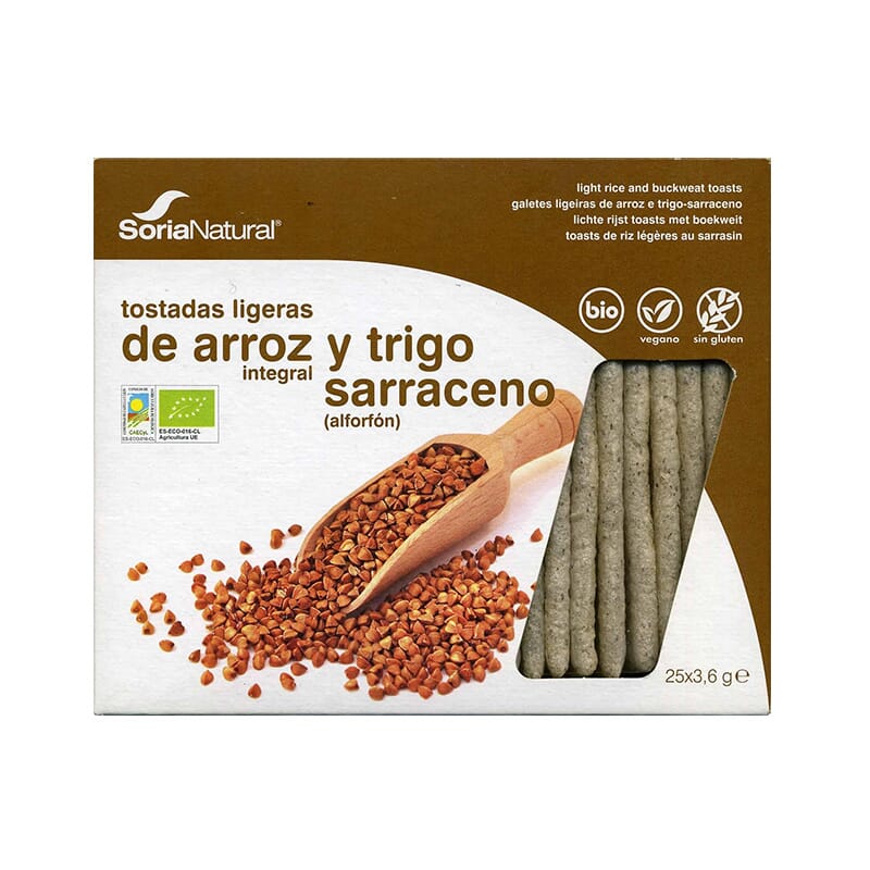 Tostadas Ligeras Arroz Integral Y Trigo Sarraceno Bio 90g