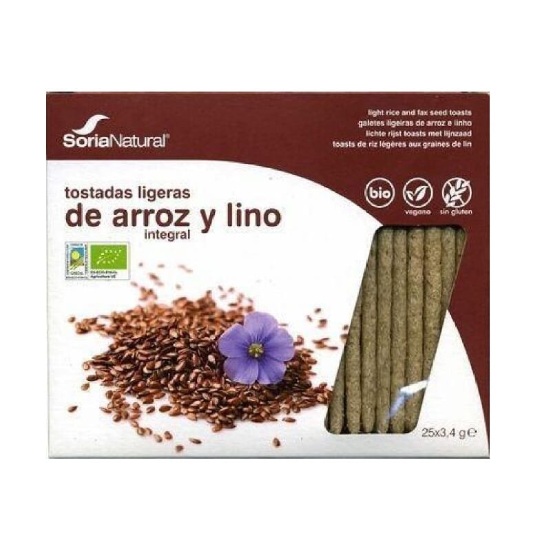 Tostadas Ligeras Arroz Integral Y Lino Bio 90 g  