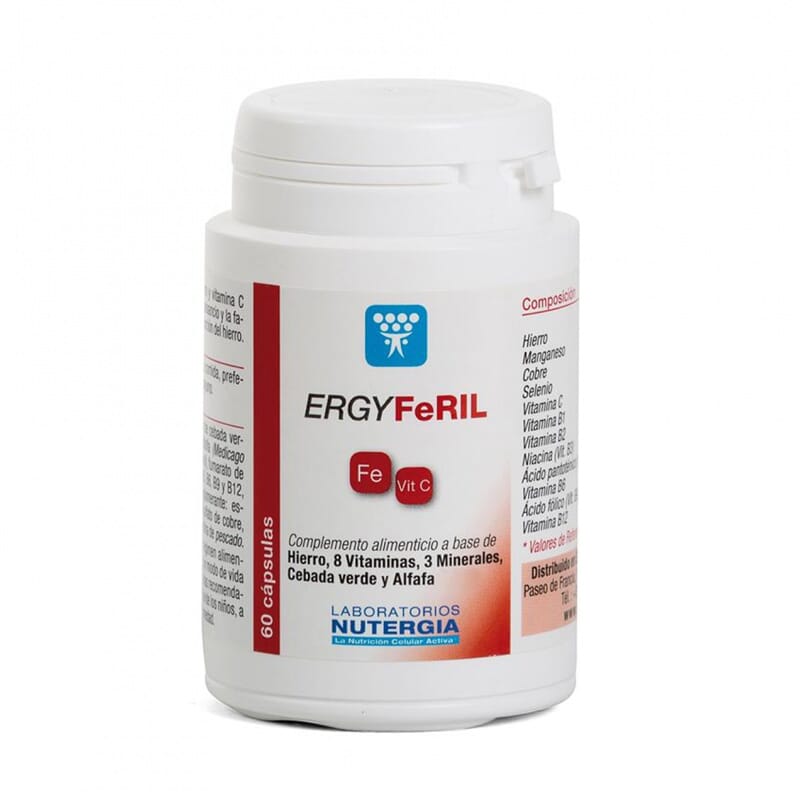 ErgyFeril Aporte De Hierro 60 Caps de Nutergia