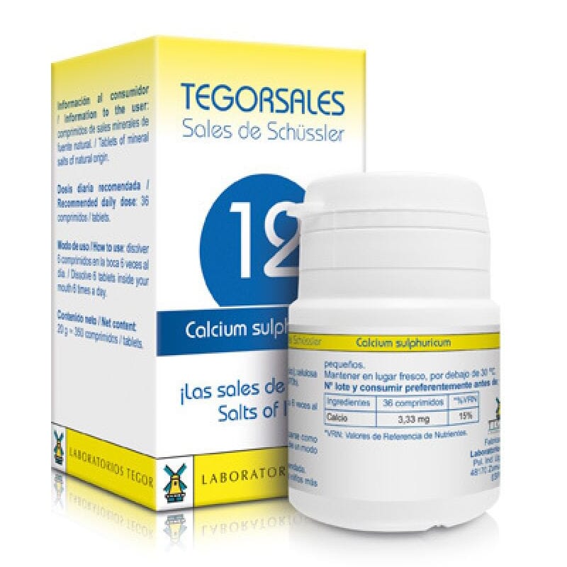 Tegorsales 12 Sulfato De Calcio 350 Tabs