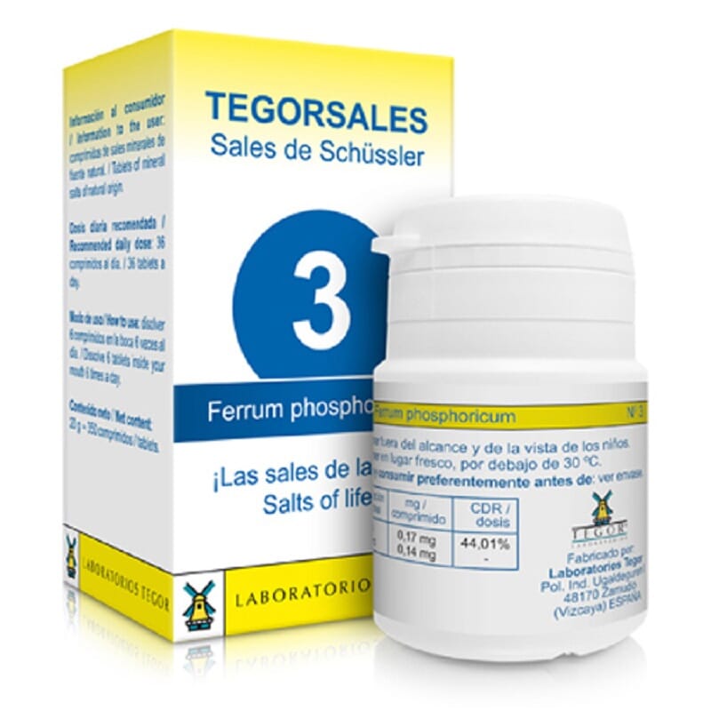 Tegorsales 3 Fosfato De Hierro 350 Tabs de Tegor