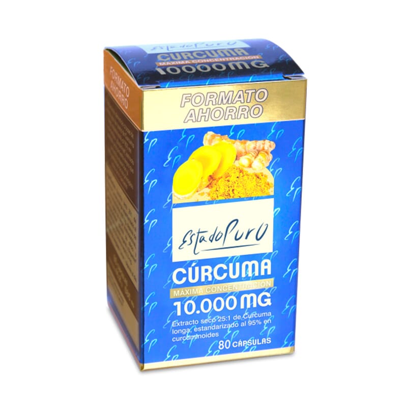 Estado Puro Cúrcuma 10000 mg Formato Ahorro 80 VCaps