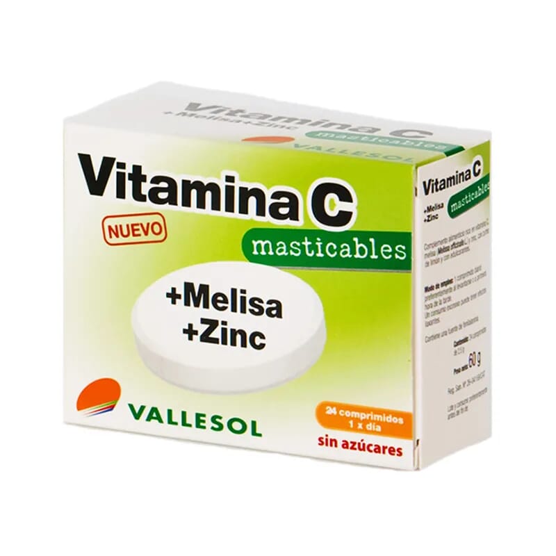 VITAMINA C + MELISA + ZINC 24 Tabs de Vallesol.