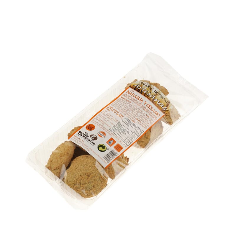 Biscuits Artisanaux à l'Orange et au Sésame 180g