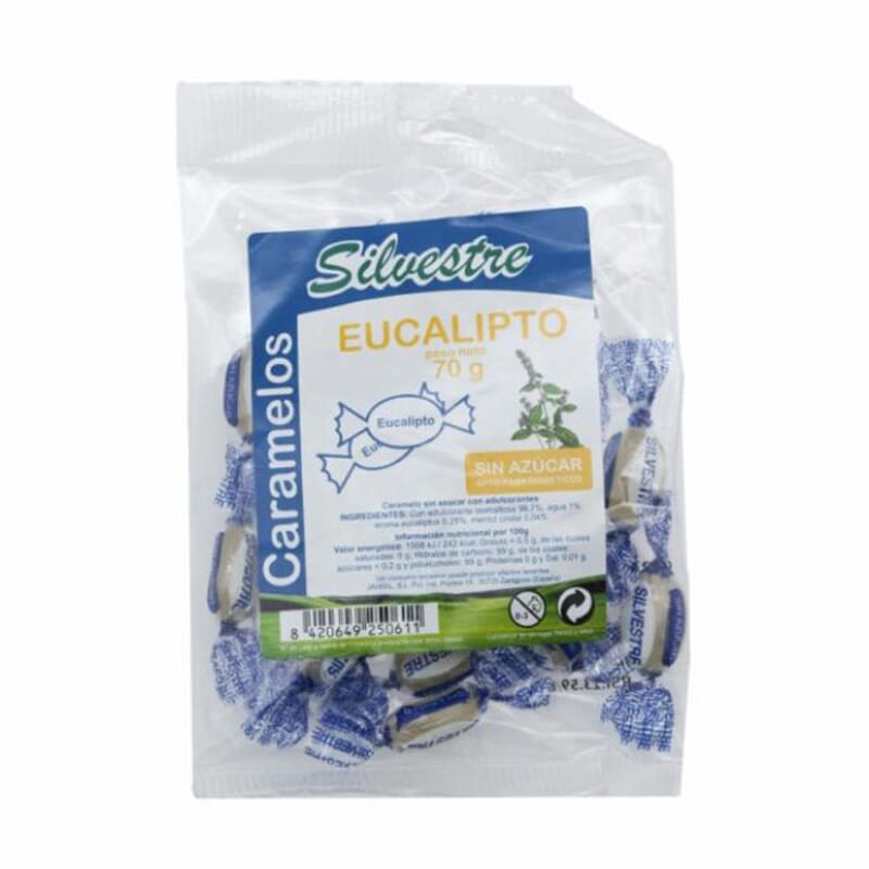 Caramelos De Eucalipto Silvestre Sin Azúcar 70g