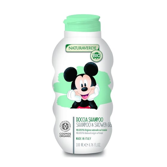 Shampoo e Gel Doccia Mickey Mouse Bio 200 ml di Naturaverde