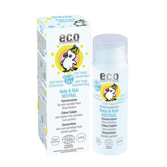 CRÈME SOLAIRE NEUTRE BÉBÉS ET ENFANTS BIO SPF50+ 50 ml Eco Cosmetics